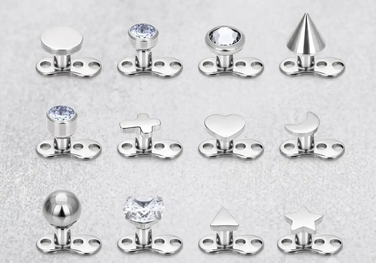 Titanium dermals and threadless components